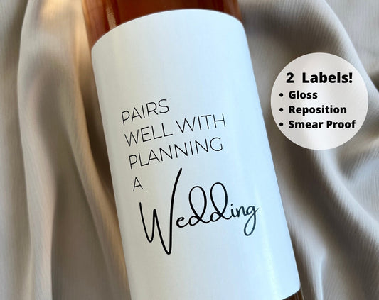 Planning A Wedding Wine label